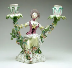 Furnishings Prints: Pair of Candelabra (image 2 of 2), between 1760 and 1770. Creator: Meissen Porcelain