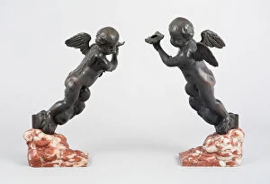 Statuettes Gallery: Pair of Candelabra, Italy, 1700 / 25. Creator: Unknown