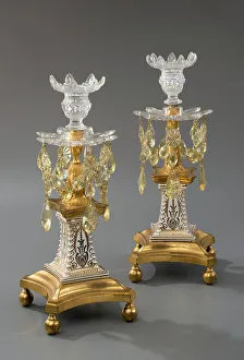 Candlesticks Prints: Pair Of Candlesticks, c1775-80. Creator: James Giles
