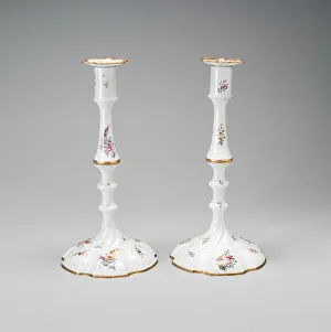 Pair of Candlesticks, England, Last quarter 18th century. Creator: Unknown Pair of Candlesticks, England, Last quarter 18th century. Creator: Unknown