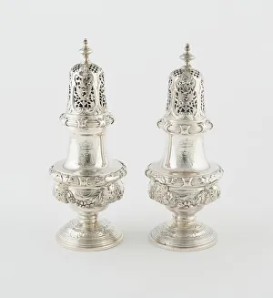 Pair of Casters, London, 1732 / 43. Creator: Paul de Lamerie