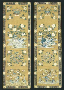 Soft Furnishings Prints: Pair of Chair Panels, China, Qing dynasty (1644-1911), late 17th / early 18th century