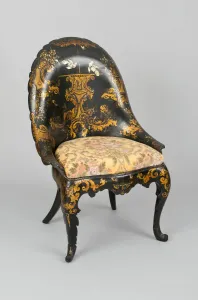 Modern Upholstery Prints: Pair of Chairs, Birmingham, 1844. Creator: Jennens & Bettridge