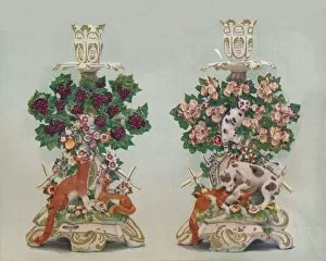Chelsea Porcelain Gallery: A Pair of Chelsea Candlesticks, c18th century