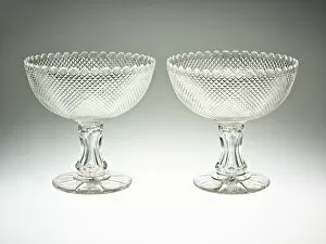 Cut Glass Collection: Pair of Compotes, 1851 / 57. Creator: Unknown