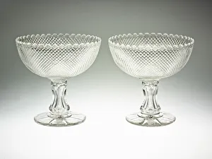 Cut Glass Collection: Pair of Compotes, 1851 / 57. Creator: Unknown
