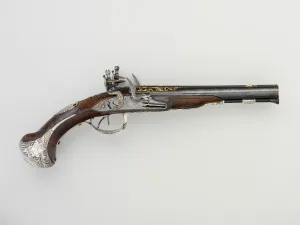 Flintlock Prints: Pair of Double-Barreled Flintlock Pistols, French, Paris, 1752-53