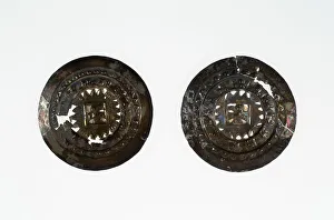 Ear Disc Prints: Pair of Ear Spools, A. D. 1100 / 1470. Creator: Unknown