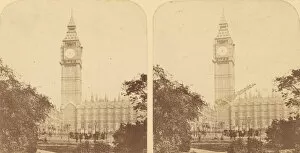 Clock Tower Gallery: Pair of Early Stereograph Views of London, England, 1850s-70s. Creator: Unknown