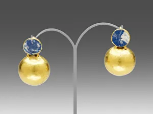 Graeco Roman Prints: Pair of Earrings, 1st century. Creator: Unknown
