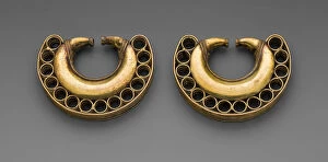 South America Collection: Pair of Earrings, A. D. 1000 / 1500. Creator: Unknown