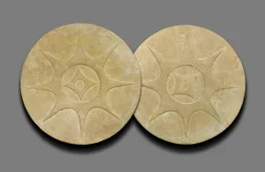 Pair of Earspools with Eight-Pointed Star Motif, A. D. 1200 / 1400. Creator: Unknown
