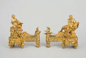 Bracket Gallery: Pair of Firedogs Representing Venus and Mars, Paris, c. 1769