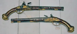 Iron Prints: Pair of Flintlock Holster Pistols, Austria, c. 1720. Creator: Unknown