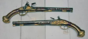 Pair of Flintlock Holster Pistols, Austria, c. 1720. Creator: Unknown