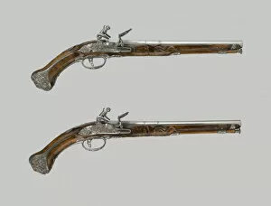 Pair of Flintlock Holster Pistols, Italy, c. 1680 / 90. Creator: Vicenzo Cominazzo