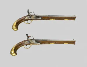 Firearm Prints: Pair of Flintlock Pistols, Germany, 1700 / 30. Creator: Johann Jacob Behr