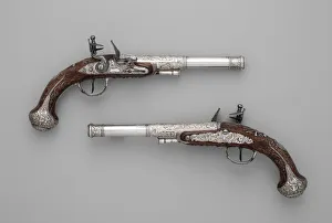 The Raj Prints: Pair of Flintlock Pistols, Indian, Lucknow, and possibly British, London, ca. 1786