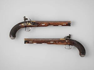 George Iv Of The United Kingdom Collection: Pair of Flintlock Pistols of the Prince of Wales, later George IV (1762-1830), British
