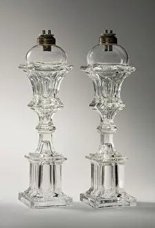 Lamps Prints: Pair Of Lamps, c1835-50. Creator: Unknown