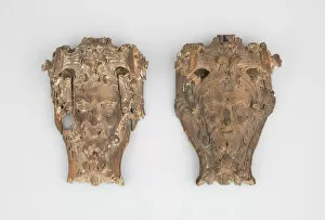 Bust Gallery: Pair of Masks, French, c. 1700. Creator: Unknown