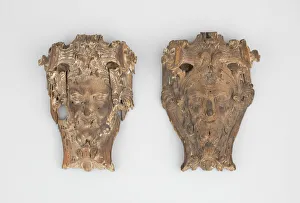 Bust Gallery: Pair of Masks, French, c. 1700. Creator: Unknown