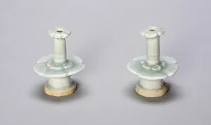 Petal Gallery: Pair of Miniature Candlestands with Petal-lobed Nozzles, Southern Song dynasty