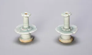 Candlestick Gallery: Pair of Miniature Candlestands with Petal-lobed Nozzles, Southern Song dynasty