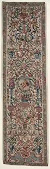 Silk And Wool Prints: Pair of Needlework Bed Hangings, c. 1690. Creator: Unknown
