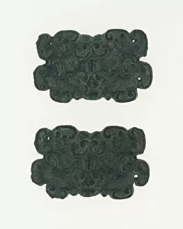 Chou Dynasty Gallery: Pair of Ornaments, Eastern Zhou dynasty, Warring States period, c. 4th / 3rd century B.C