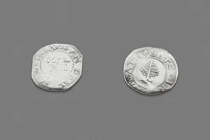 Shilling Prints: Pair of Pine Tree Shillings, 1663 / 82. Creators: John Hull, Robert Sanderson