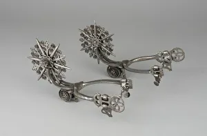 Pair of Rowel Spurs, México, 18th/19th century. Creator: Unknown Pair of Rowel Spurs, México, 18th/19th century. Creator: Unknown