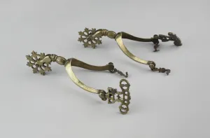 Equestrian Equipment Prints: Pair of Rowel Spurs, Western Europe, c. 1630. Creator: Unknown