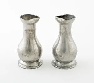 Communion Prints: Pair of Sacramental Cruets, France, Early 19th century. Creator: Unknown