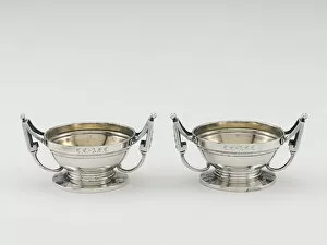 Condiment Gallery: Pair of Salt Dishes, 1850 / 60. Creator: Peter L. Krider