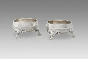Tiffany And Co Prints: Pair of Salt Dishes, c. 1867 / 68. Creator: Tiffany & Co