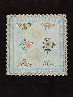 Pair of Satin Pillow Shams, c. 1936. Creator: Sebastian Simonet