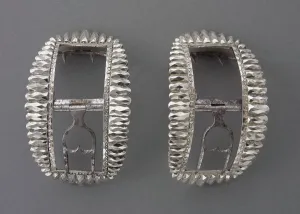 Silverware Prints: Pair Of Shoe Buckles, c1780. Creator: Peter Getz