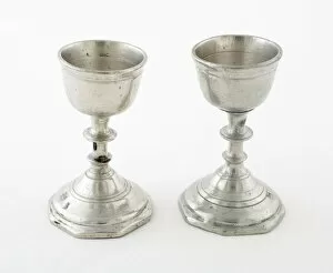 Small Gallery: Pair of Small Chalices, France, Early 18th century. Creator: Unknown
