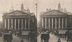 Royal Exchange Collection: Pair of Stereograph Views of the Royal Exchange, London, England, 1850s-1910s