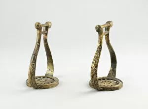 Defence Gallery: Pair of Stirrups, France, c. 1800. Creator: Unknown