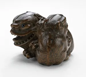 Open Mouth Prints: Pair of Three-Clawed Animals (image 2 of 2), early 19th century. Creator: Tomin