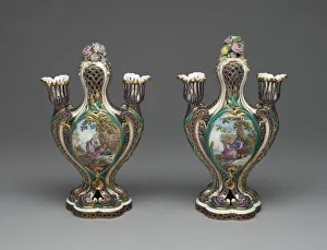 Sevres Prints: Pair of Vases (Pots Pourris aBobeches), Sevres, c. 1759