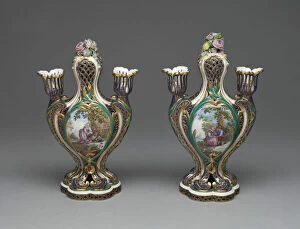 Andr And Xe9 Gallery: Pair of Vases (Pots Pourris aBobeches), Sevres, c. 1759