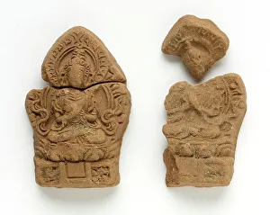 Tablet Prints: Pair of Votive Tablets with a Buddhist Deity, 18th-19th century. Creator: Unknown