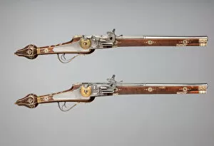 Simon Collection: Pair of Wheellock Pistols Made for the Bodyguard of the Prince-Elector of Saxony, German