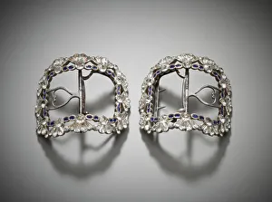 Paste Prints: Pair of woman's shoe buckles