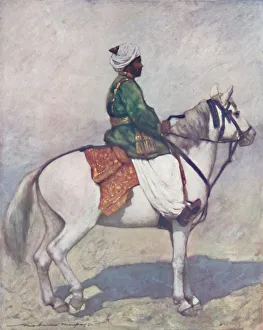 Paithan Prints: A Paithan Horseman, 1903. Artist: Mortimer L Menpes