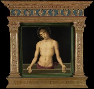Golgotha Hill Prints: Pala dei Decemviri: The Man of Sorrows, 1495-1496. Creator: Perugino (ca. 1450-1523)