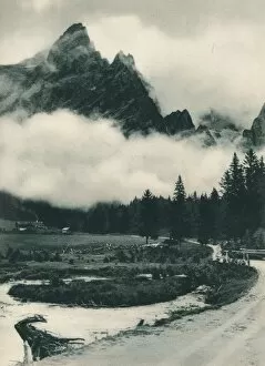 Pala Group in clouds, San Martino di Castrozza, Dolomites, Italy, 1927. Artist: Eugen Poppel